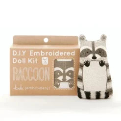 Hot^Kiriki Press DIY Embroidered Doll Kit - Raccoon, Level 3 - Little Painter Art | Exploring the Endless Possibilities of Art