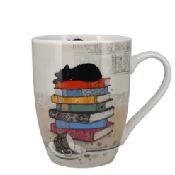 Shop All^Kiub Porcelain Mug - Cat & Books - Little Painter Art | Exploring the Endless Possibilities of Art