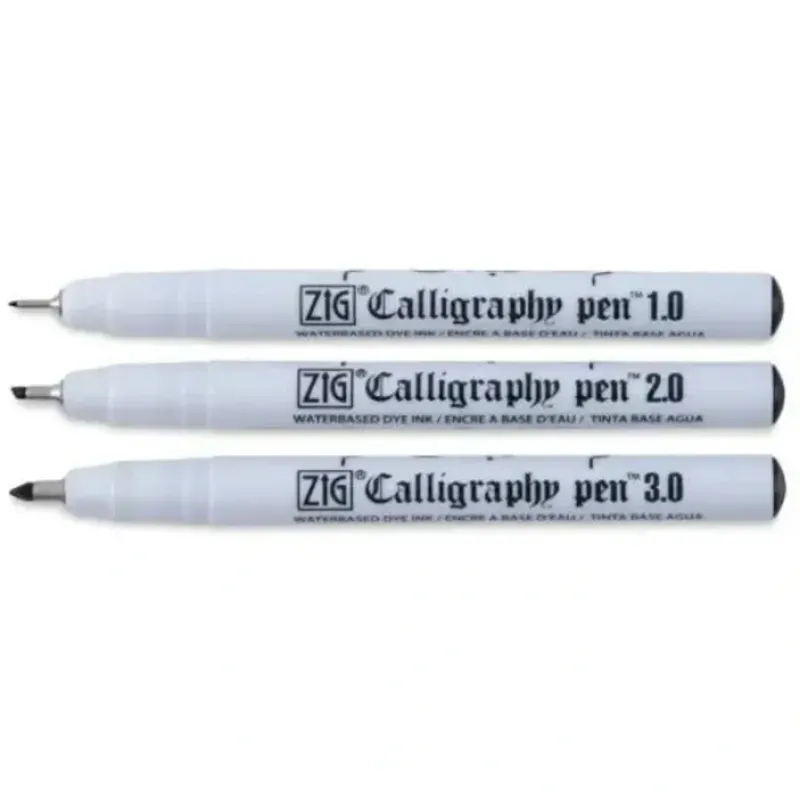 Shop All^Kuretake Zig Calligraphy Pens 3pc Oblique Set - Black Ink - Little Painter Art | Exploring the Endless Possibilities of Art
