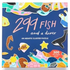 Shop All^Laurence King 300pc Cluster Puzzle - 299 Fish & A Diver - Little Painter Art | Exploring the Endless Possibilities of Art
