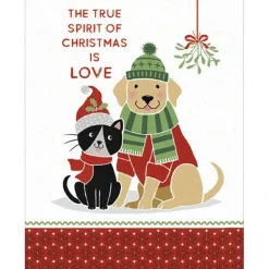 Hot^Leanin' Tree Holiday Boxed Cards 12pk Dog & Cat Love - Little Painter Art | Exploring the Endless Possibilities of Art