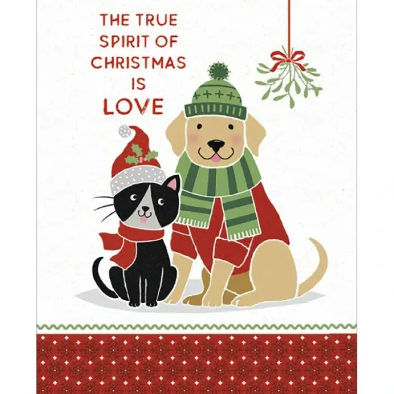 Hot^Leanin' Tree Holiday Boxed Cards 12pk Dog & Cat Love - Little Painter Art | Exploring the Endless Possibilities of Art