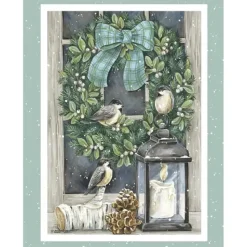 Hot^Leanin' Tree Holiday Boxed Cards 12pk Farmhouse Window Sill Chickadees - Little Painter Art | Exploring the Endless Possibilities of Art