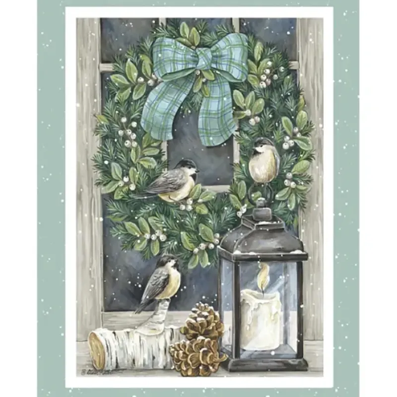 Hot^Leanin' Tree Holiday Boxed Cards 12pk Farmhouse Window Sill Chickadees - Little Painter Art | Exploring the Endless Possibilities of Art