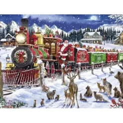 Hot^Leanin' Tree Holiday Boxed Cards 10pk Santa's Express - Little Painter Art | Exploring the Endless Possibilities of Art