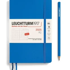 Shop All^Leuchtturm1917 2025 Agenda - Monthly, B6+ Paperback, Sky Blue - Little Painter Art | Exploring the Endless Possibilities of Art