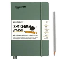 Hot^Leuchtturm1917 A5 Medium Sketchnote Journal - Olive - Little Painter Art | Exploring the Endless Possibilities of Art