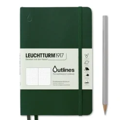 Shop All^Leuchtturm1917 B6 Outlines Dot Grid Notebook - Waldon Green - Little Painter Art | Exploring the Endless Possibilities of Art