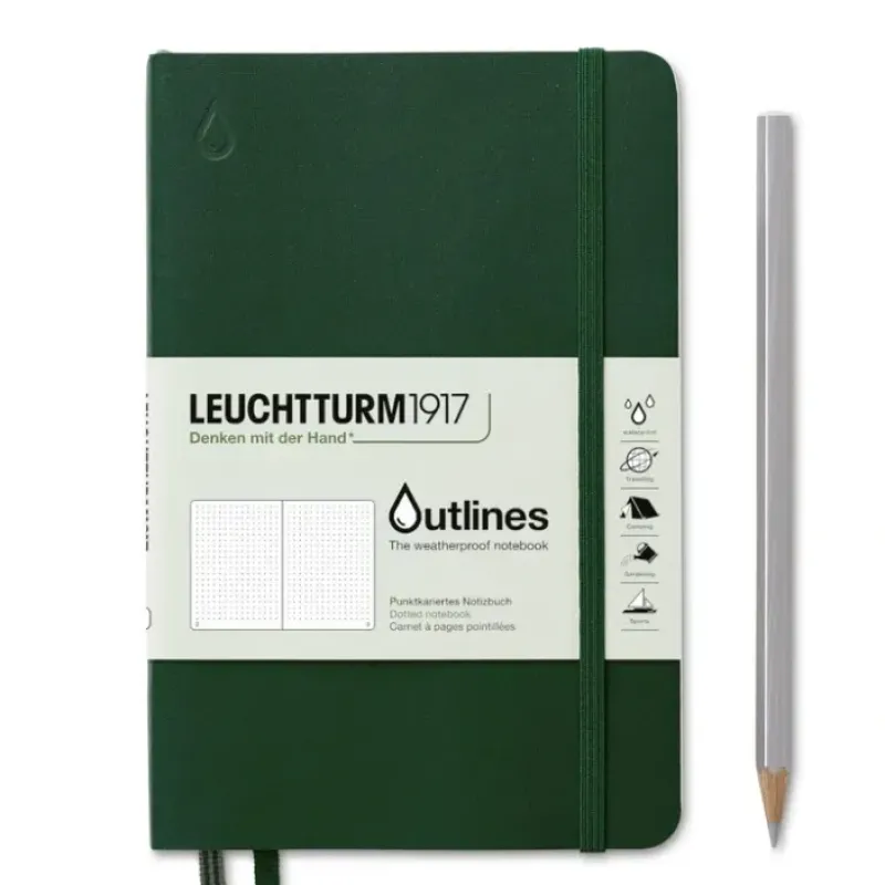 Shop All^Leuchtturm1917 B6 Outlines Dot Grid Notebook - Waldon Green - Little Painter Art | Exploring the Endless Possibilities of Art