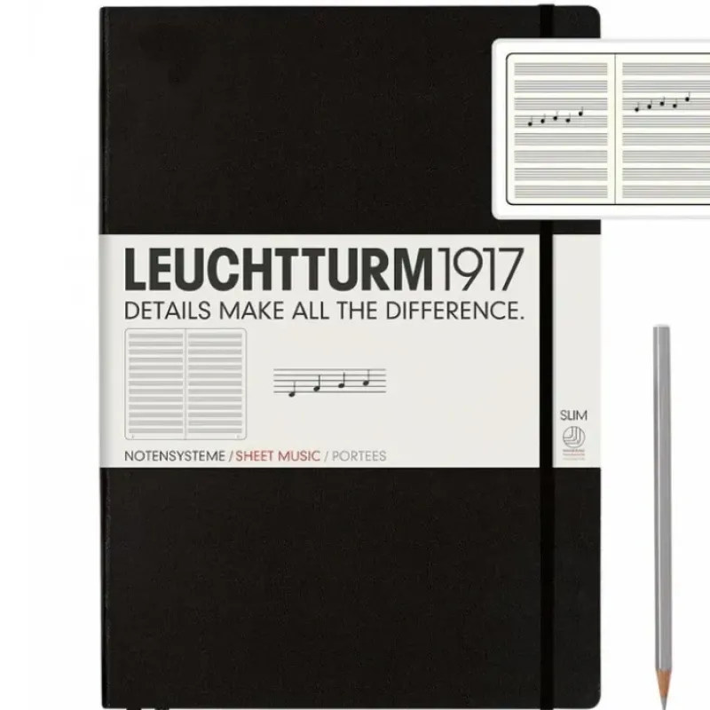 Shop All^Leuchtturm1917 Slim Master Music Notebook - Black - Little Painter Art | Exploring the Endless Possibilities of Art