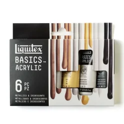 Pigment^Liquitex Basics Acrylic - Set of 6 x 22ml - Metallics and Iridescents - Little Painter Art | Exploring the Endless Possibilities of Art