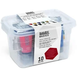 Pigment^Liquitex Basics Acrylic Paint 9 Tube Starter Box w/ Brush Set - Little Painter Art | Exploring the Endless Possibilities of Art