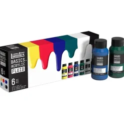 Pigment^Liquitex Basics Fluid Acrylic Paint 6 x 118ml Set - Little Painter Art | Exploring the Endless Possibilities of Art