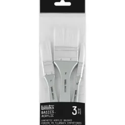 Canvas^Liquitex Basics Synthetic Acrylic Brushes - Pack of 3 - Little Painter Art | Exploring the Endless Possibilities of Art