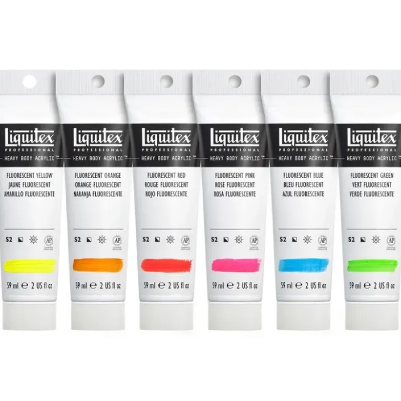 Pigment^Liquitex HEAVY BODY - 59ml Tubes - FLUORESCENTS - Little Painter Art | Exploring the Endless Possibilities of Art