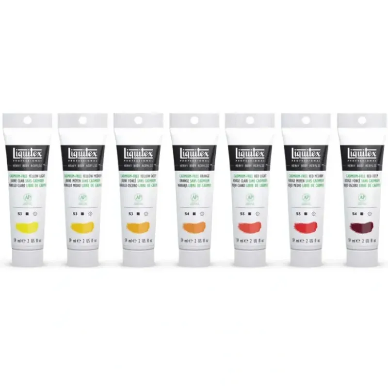 Pigment^Liquitex HEAVY BODY - 59ml Tubes - CADMIUM FREE RANGE - Little Painter Art | Exploring the Endless Possibilities of Art