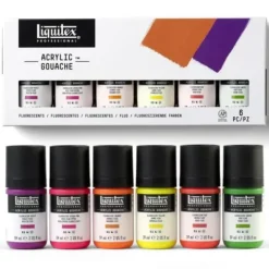 Hot^Liquitex Professional Acrylic Gouache Fluorescent Set 6 x 59ml - Little Painter Art | Exploring the Endless Possibilities of Art