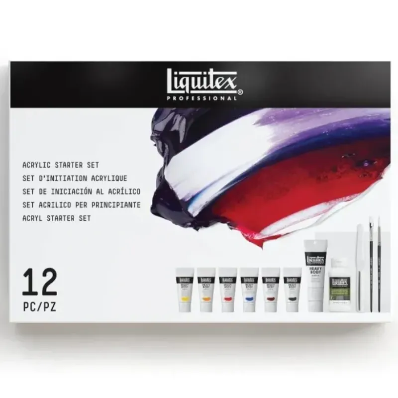 Canvas^Liquitex Professional Heavy Body Acrylic Starter Set 12pk - Little Painter Art | Exploring the Endless Possibilities of Art