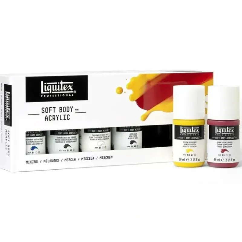 Pigment^Liquitex Professional Soft Body Acrylic Set 6 x 59ml - Mixing - Little Painter Art | Exploring the Endless Possibilities of Art