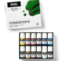 Pigment^Liquitex Soft Body Acrylic Essentials Set - 12 x 22ml - Little Painter Art | Exploring the Endless Possibilities of Art