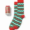 Hot^Little Blue House Men's Beer Can Socks - Jingle All The Way - Little Painter Art | Exploring the Endless Possibilities of Art
