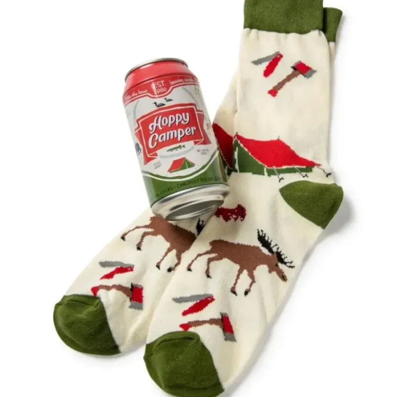 Shop All^Little Blue House Men's Beer Can Socks - Hoppy Camper - Little Painter Art | Exploring the Endless Possibilities of Art