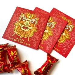 Hot^Love Lettering Lunar New Year Dragon Red Pockets 5pk - Little Painter Art | Exploring the Endless Possibilities of Art