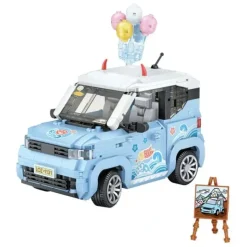 Hot^LOZ Mini Block Kit - Blue Mini Car - Little Painter Art | Exploring the Endless Possibilities of Art