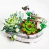 Hot^LOZ Mini Block Kit - Eternal Potted Succulent Plants - Little Painter Art | Exploring the Endless Possibilities of Art