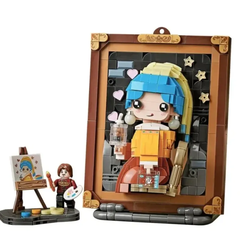 Hot^LOZ Mini Block Kit - Girl With A Pearl Earring - Little Painter Art | Exploring the Endless Possibilities of Art