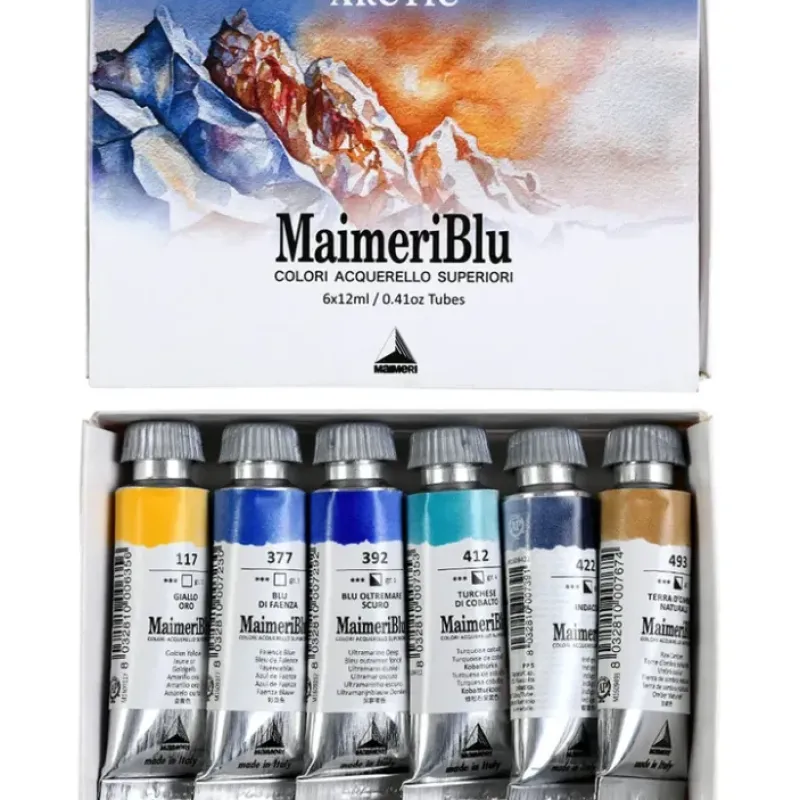 Pigment^Maimeri Blu Artist Watercolour - 6 x 12ml Set Arctic - Little Painter Art | Exploring the Endless Possibilities of Art