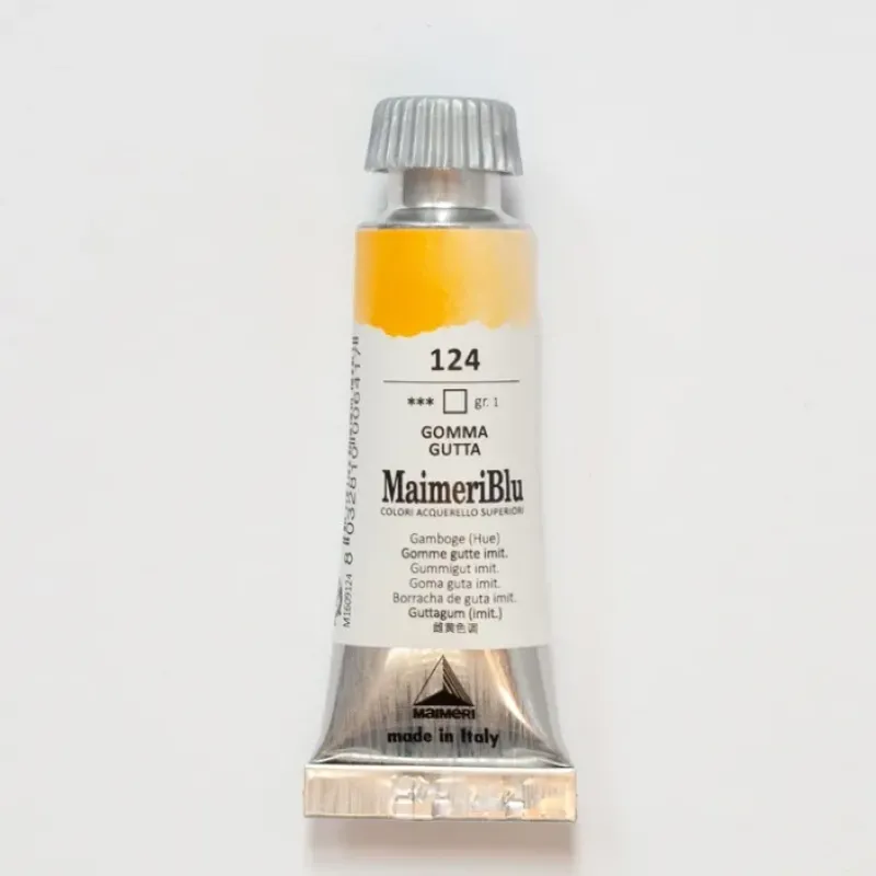 Pigment^Maimeri Blu 12ml 124 Gamboge (Hue) - Little Painter Art | Exploring the Endless Possibilities of Art