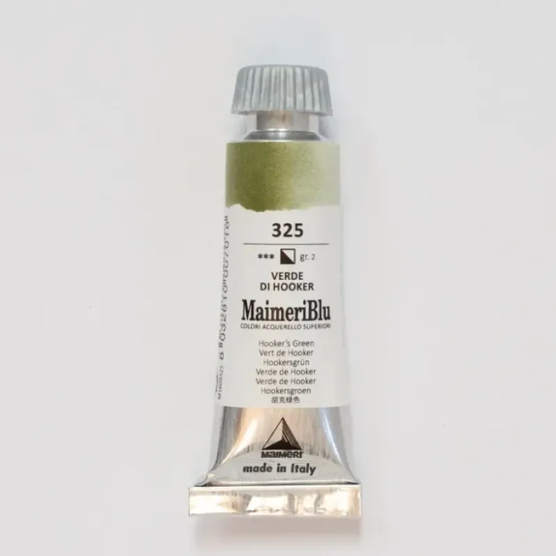 Pigment^Maimeri Blu 12ml 325 Hooker's Green - Little Painter Art | Exploring the Endless Possibilities of Art
