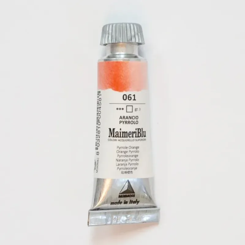 Pigment^Maimeri Blu 12ml 061 Orange Pyrrolo - Little Painter Art | Exploring the Endless Possibilities of Art