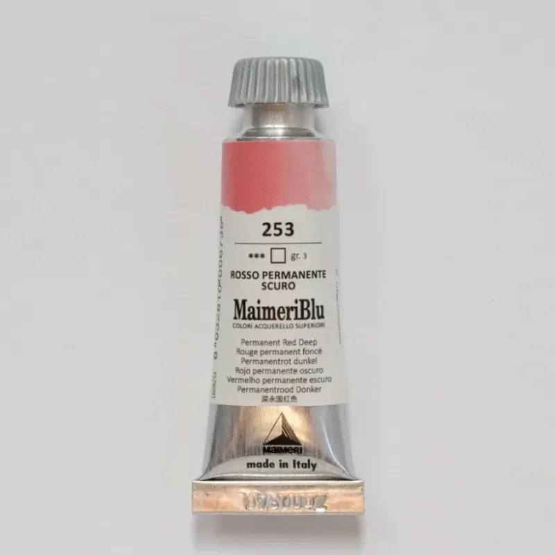 Pigment^Maimeri Blu 12ml 253 Permanent Red Deep - Little Painter Art | Exploring the Endless Possibilities of Art