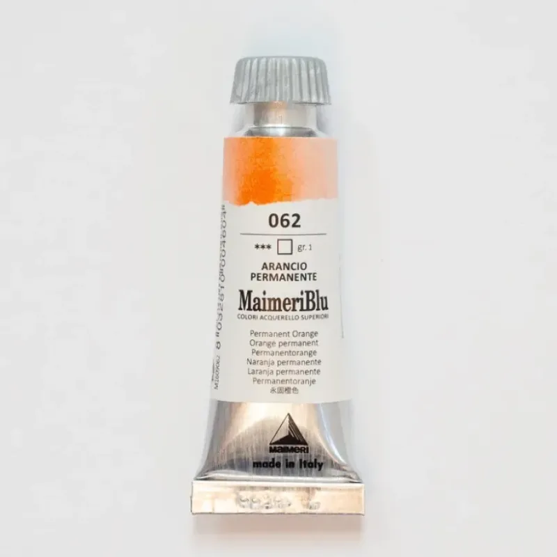 Pigment^Maimeri Blu 12ml 062 Permanent Orange - Little Painter Art | Exploring the Endless Possibilities of Art