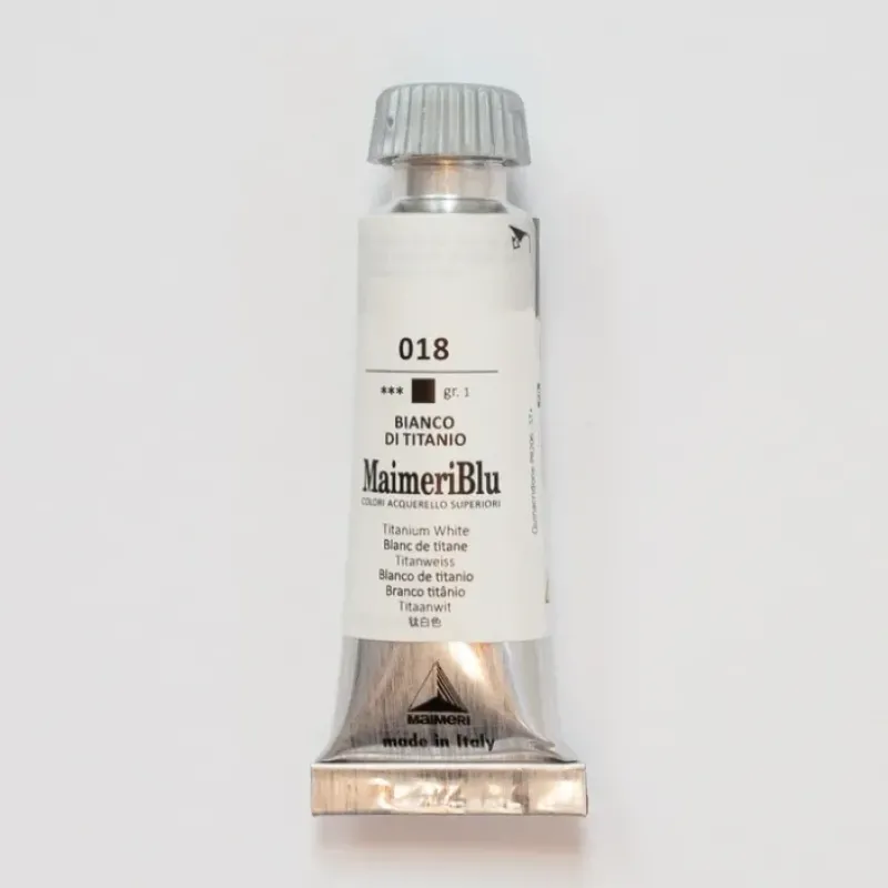 Pigment^Maimeri Blu 12ml 018 Titanium White - Little Painter Art | Exploring the Endless Possibilities of Art