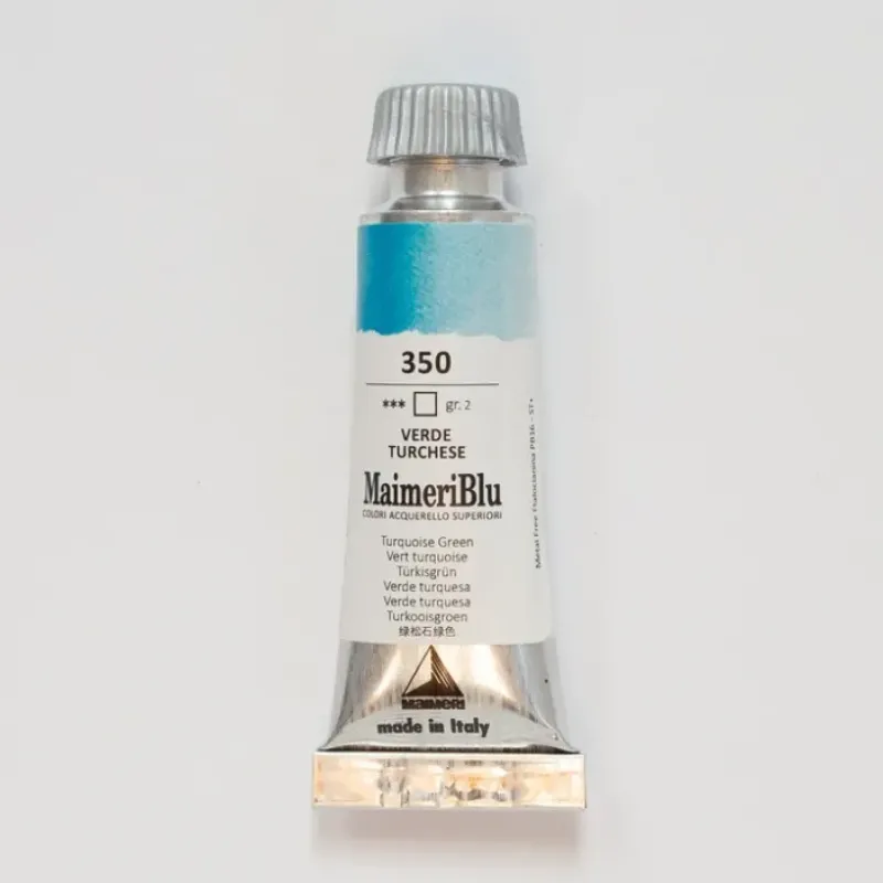 Pigment^Maimeri Blu 12ml 350 Turquoise Green - Little Painter Art | Exploring the Endless Possibilities of Art