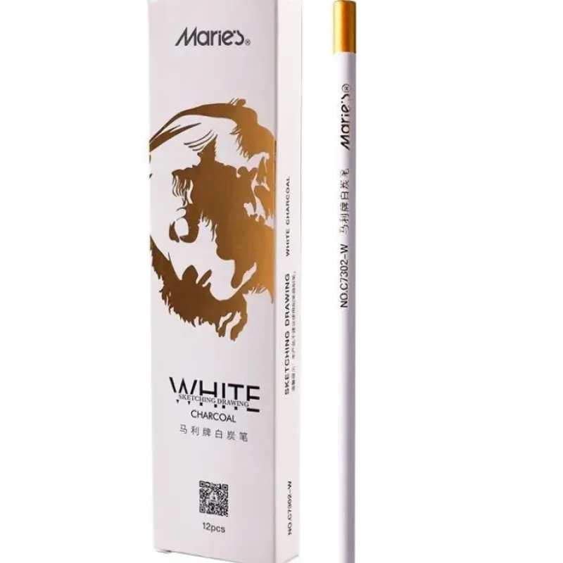 Shop All^Marie's White Charcoal Pencil 12pcs - Little Painter Art | Exploring the Endless Possibilities of Art