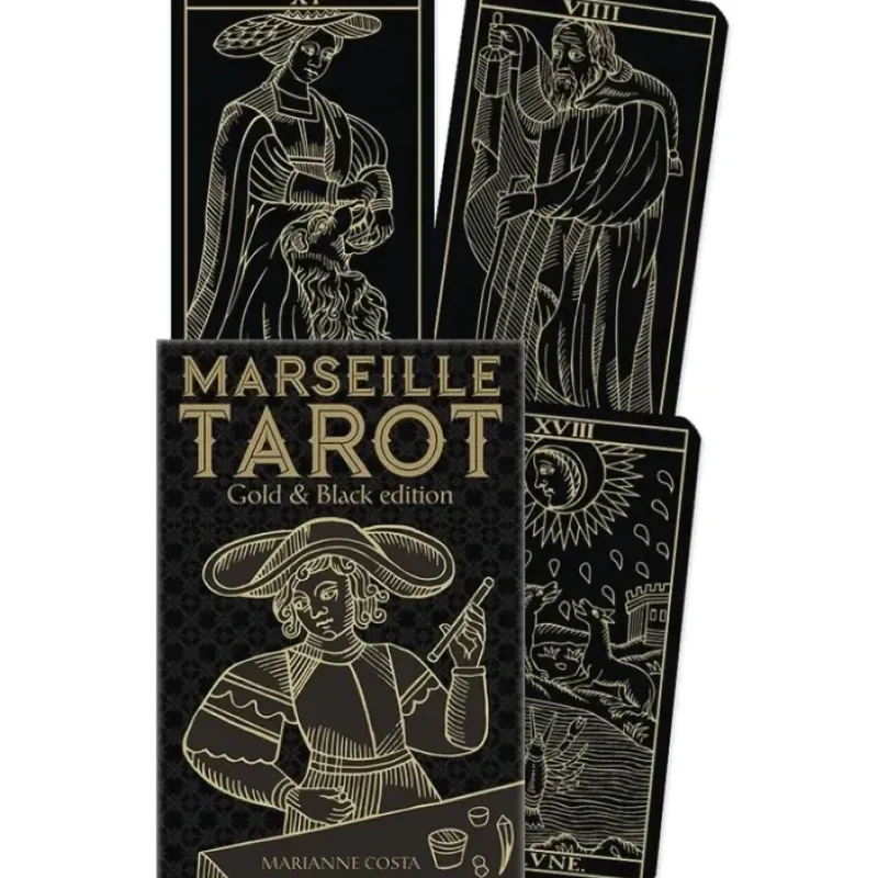 Hot^Marseille Tarot: Gold and Black Edition by Marianne Costa - Little Painter Art | Exploring the Endless Possibilities of Art