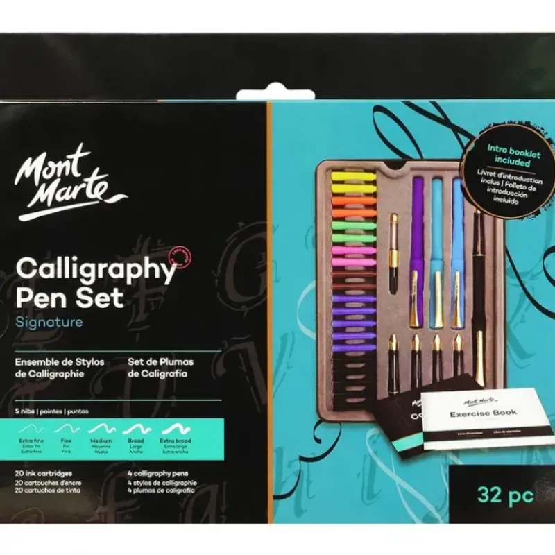 Shop All^Mont Marte Signature Calligraphy Pen 32pc Set - Little Painter Art | Exploring the Endless Possibilities of Art