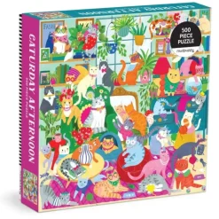 Hot^Mudpuppy 500pc Puzzle - Caturday Afternoon - Little Painter Art | Exploring the Endless Possibilities of Art