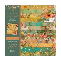 Shop All^Nature's Garden - Thankful & Blessed 12"x12" Paper Pad - Little Painter Art | Exploring the Endless Possibilities of Art