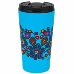 Shop All^Oscardo Stainless Steel Travel Mug - Norval Morrisseau: Flowers and Birds - Little Painter Art | Exploring the Endless Possibilities of Art