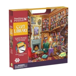 Shop All^Peaceable Kingdom 500pc Pass-Along Puzzle - Cozy Library - Little Painter Art | Exploring the Endless Possibilities of Art