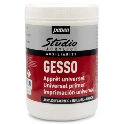 Canvas^Pebeo Studio Acrylics Gesso - 1 Litre Pot - Little Painter Art | Exploring the Endless Possibilities of Art