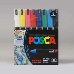 Shop All^Posca 8-Colour Paint Marker Set, PC-1MR Ultra-Fine - Little Painter Art | Exploring the Endless Possibilities of Art