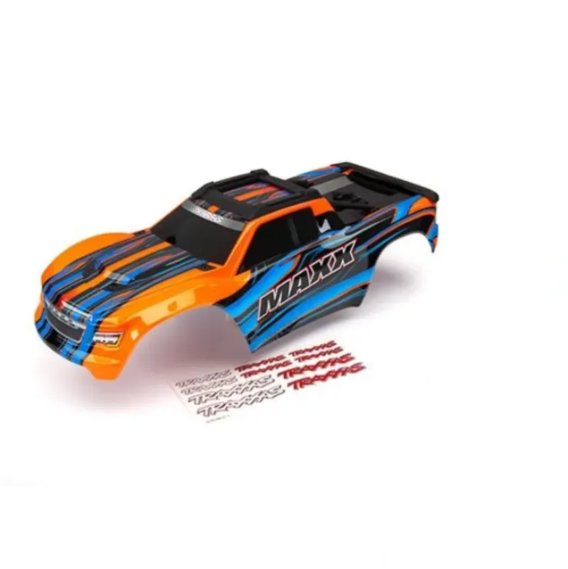 8911T Traxxas Body, Maxx, orange (painted)/ decal sheet - Little Painter Art | Exploring the Endless Possibilities of Art| Shop All