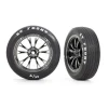 9474X Traxxas Tires & wheels, assembled (black chrome wheels) (Fr) (2) - Little Painter Art | Exploring the Endless Possibilities of Art| Shop All