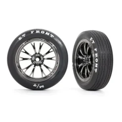 9474X Traxxas Tires & wheels, assembled (black chrome wheels) (Fr) (2) - Little Painter Art | Exploring the Endless Possibilities of Art| Shop All